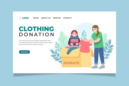 Clothing donation illustration vector