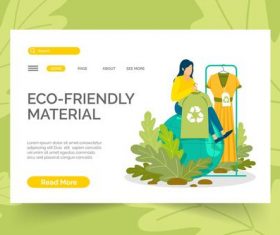 Clothing donation landing page illustration vector