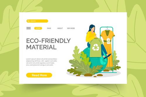 Clothing donation landing page illustration vector
