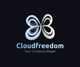 Cloud freedom design vector