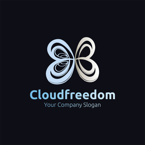 Cloud freedom design vector