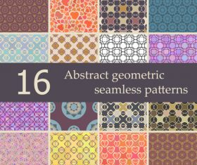 Collection of abstract geometric patterns vector