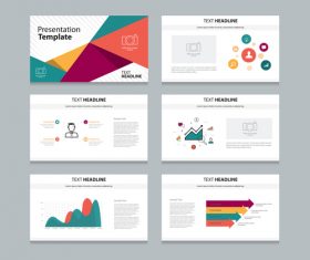Color business chart information vector