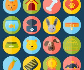 Color flat animal icon vector