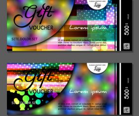 Color gift card vector