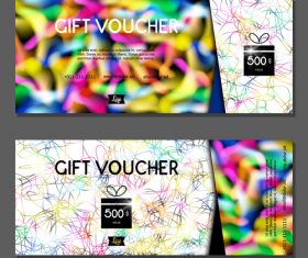 Color silk thread background gift card voucher vector