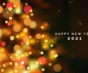 Colorful blurred 2021 new year background vector