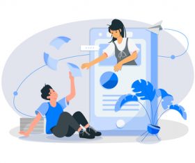 Communication chat concept illustration vector