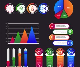 Company performance infographic vector