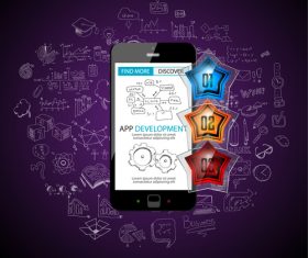 Concept app application design vector