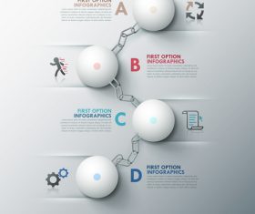 Connected sphere templates of Infographics vector