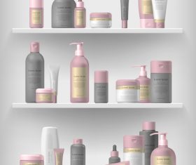 Cosmetics vector on shelf