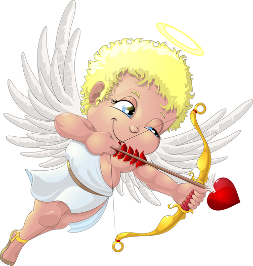 Cupid's arrow of love vector