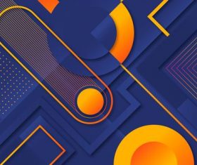 Dark blue and yellow abstract design geometric background shape vector