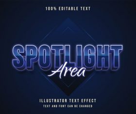 Dark blue editable font effect text vector