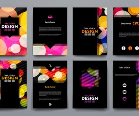 Dark cover brochure design vector