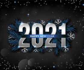 Dark new year 2021 background vector