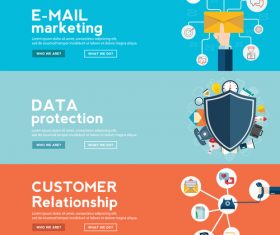 Data protection information banner vector