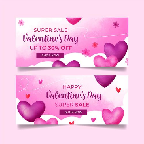 Design Valentines Day business promotion poster vector