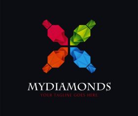Diamonds logo design vector