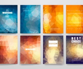 Different color geometric brochure vector