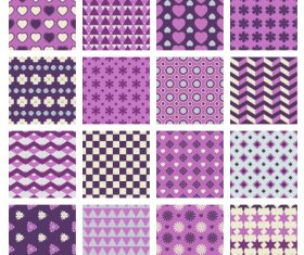 Different style geometric patterns vector