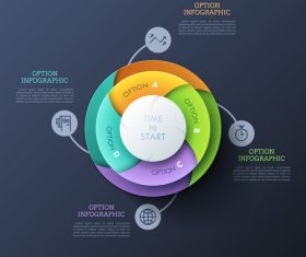 Disc business chart options vector