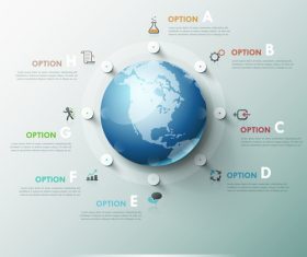 Earth templates of Infographics vector