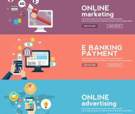 Ebanking payment banner vector