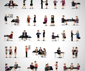 Employee behavior cartoon vector