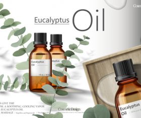 Eucalyptus oil advertising vector