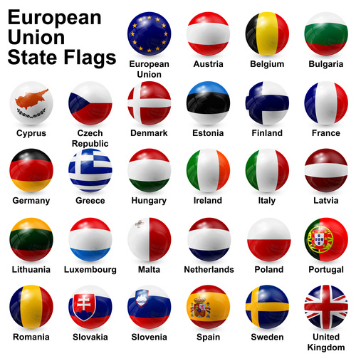 European union state flags vector