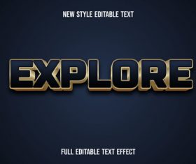 Explore new style editable text vector