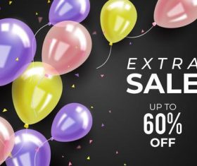 Extra sale flyer vector