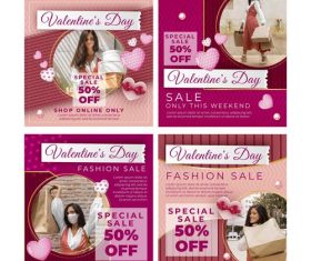 Fashion sale Valentine's Day Vector