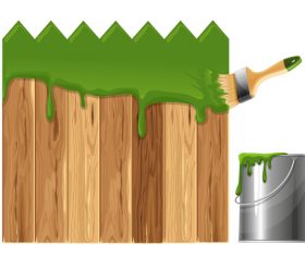 Fence paint vector