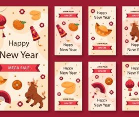 Festive new year special sale poster vector