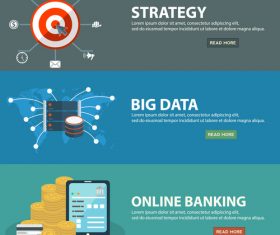 Financial information banner vector