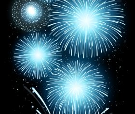 Fireworks light blue vector