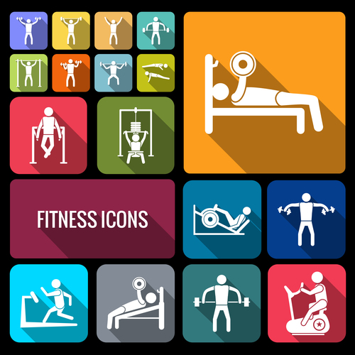 Fitness icon vector