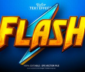 Flash 3d editable text style effect vector