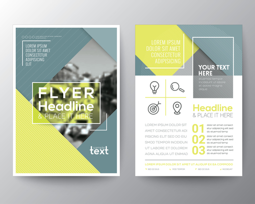 Flyer templates of brochures vector