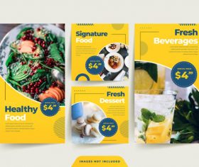 Fresh beverages food sale poster vector