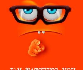 Funny cartoon background vector