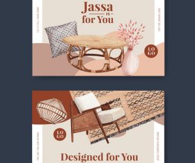 Furniture sale flyer vector