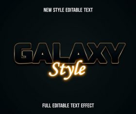 Galaxy new style editable text vector