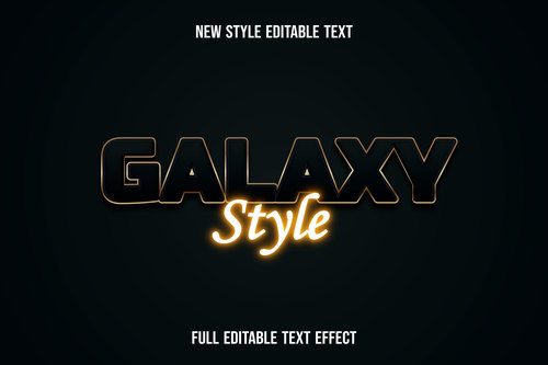 Galaxy new style editable text vector