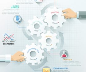 Gear templates of Infographics vector