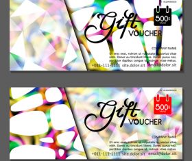 Gift card voucher vector