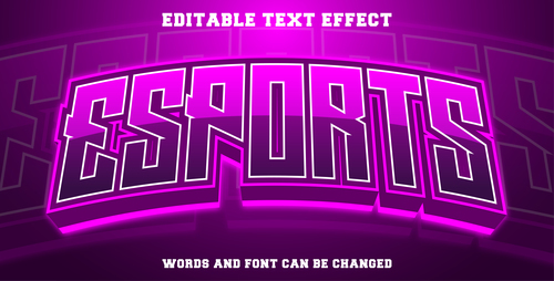 Gradient purple background text style effect vector